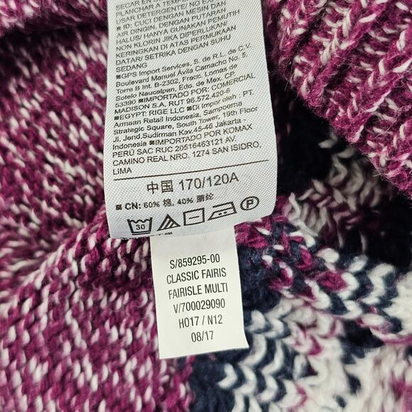 Fair Isle Knit Ski Sweater Old Navy Women Plus Size XXL Pullover Purple Multi - Picture 12 of 12
